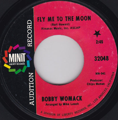 Bobby Womack : Fly Me To The Moon / Take Me (7", Promo, Styrene)