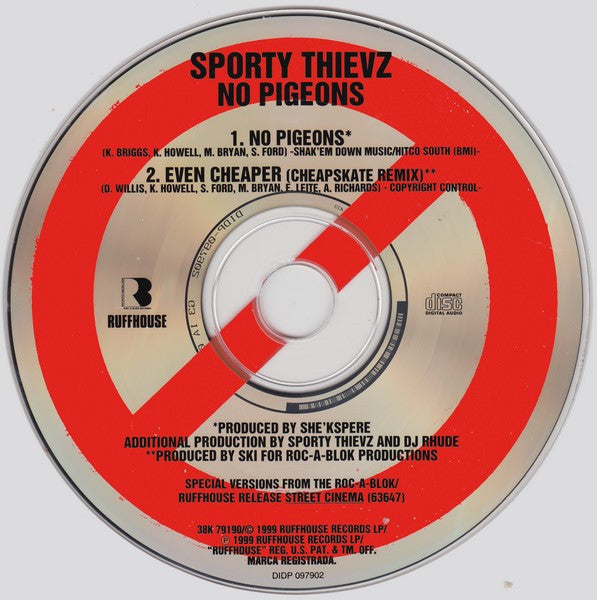 Sporty Thievz : No Pigeons (CD, Single)
