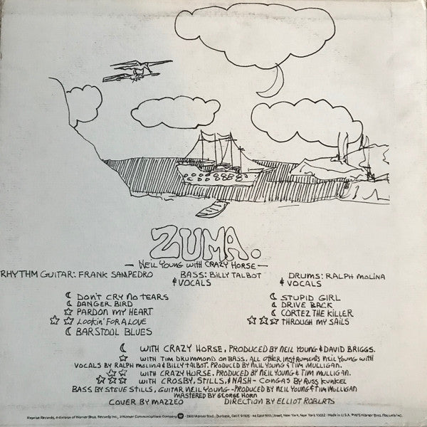 Neil Young With Crazy Horse : Zuma (LP, Album, RP, Win)