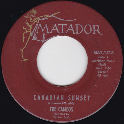 The Cameos (9) : Canadian Sunset / Never Before (7", Single)