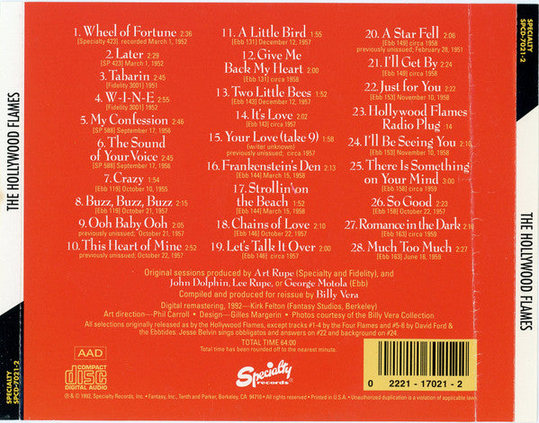The Hollywood Flames : The Hollywood Flames (CD, Comp)