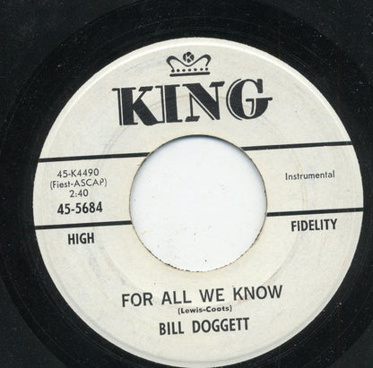 Bill Doggett : For All We Know / Hometown Shout (7", Single, Promo)