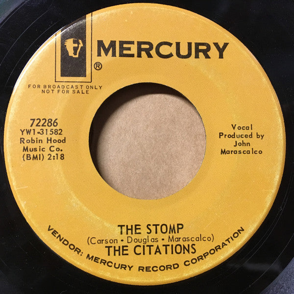 The Citations (3) : Chicago / The Stomp (7", Single, Promo)
