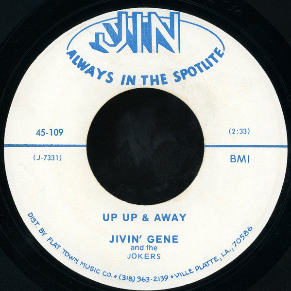 Jivin' Gene & The Jokers : Going Out With The Tide / Up Up & Away (7")