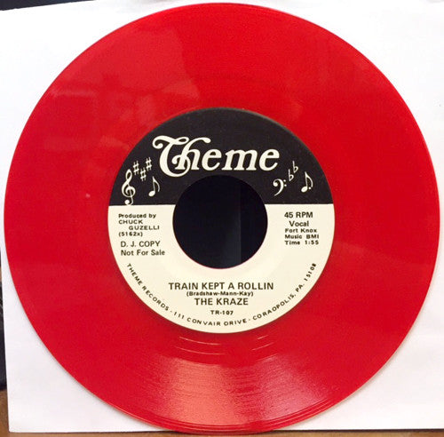 The Kraze (2) : Train Kept A Rollin / Shake Rattle And Roll (7", Promo, Red)