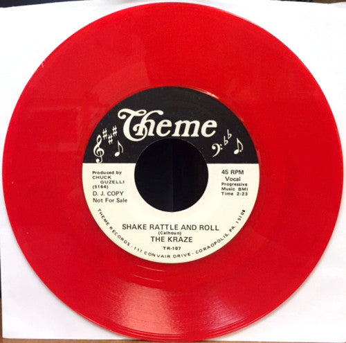 The Kraze (2) : Train Kept A Rollin / Shake Rattle And Roll (7", Promo, Red)