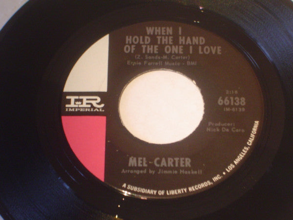 Mel Carter : (All Of A Sudden) My Heart Sings (7", Single, Ind)