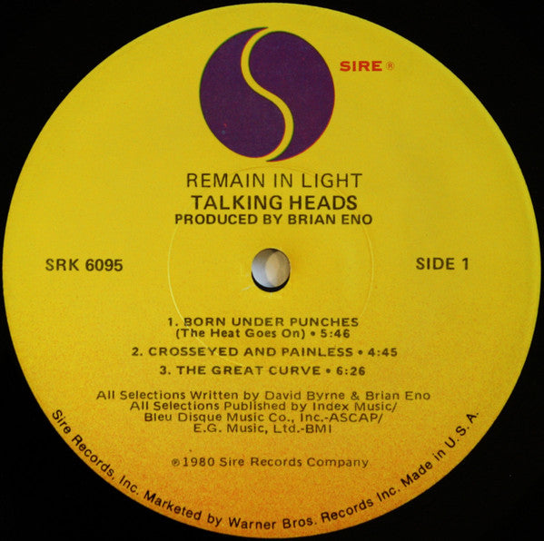 Talking Heads : Remain In Light (LP, Album, Jac)