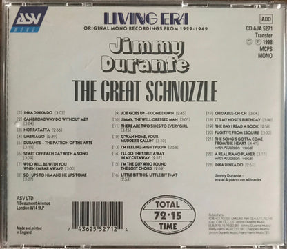 Jimmy Durante : The Great Schnozzle (CD, Comp, Mono)
