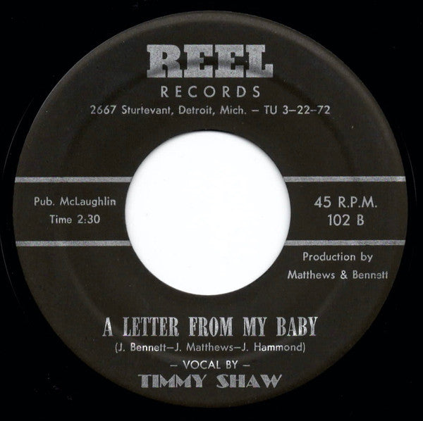 Timmy Shaw : Throw It Out Your Mind / A Letter From My Baby (7", Single)