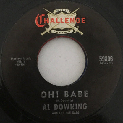 Al Downing With The Poe Kats : Down On The Farm / Oh! Babe (7", Single, RE, Styrene)