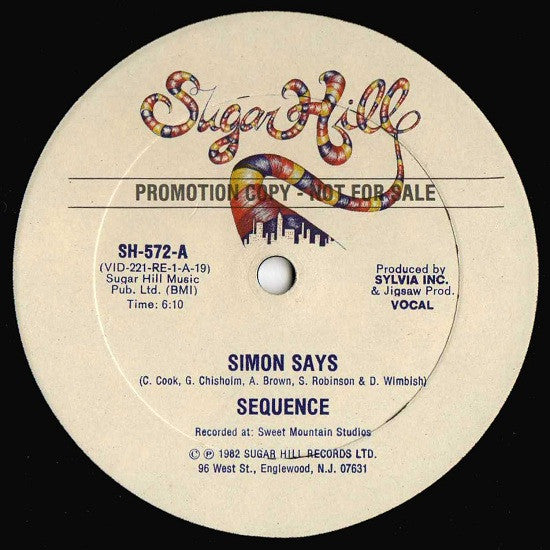 The Sequence : Simon Says (12", Promo)