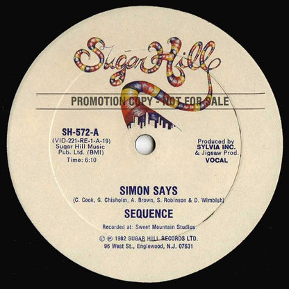 The Sequence : Simon Says (12", Promo)