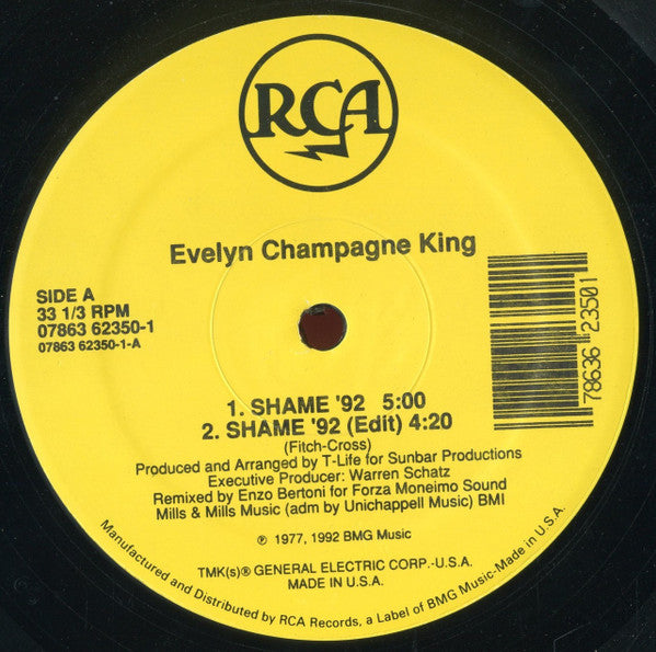 Evelyn King : Shame (12", Maxi)