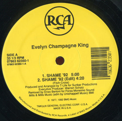 Evelyn King : Shame (12", Maxi)