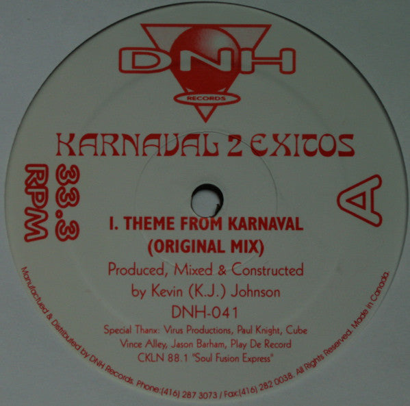 Kevin Johnson : Karnaval 2 Exitos (12", Ltd)