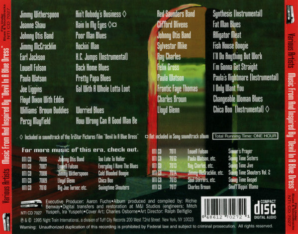 Various : Music From And Inspired By The Soundtrack Of ‟Devil In A Blue Dress” (CD, Comp)
