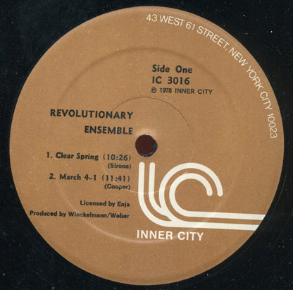 The Revolutionary Ensemble : Revolutionary Ensemble (LP, Album)