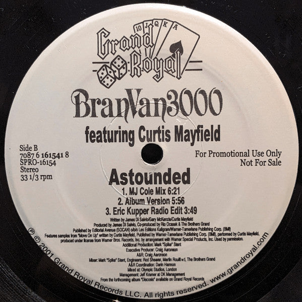 Bran Van 3000 featuring Curtis Mayfield : Astounded (12", Promo)