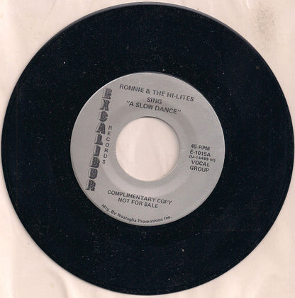 Ronnie & The Hi-Lites / Tommy Ridgley : A Slow Dance / Looped (7", Mono, Promo, RE)