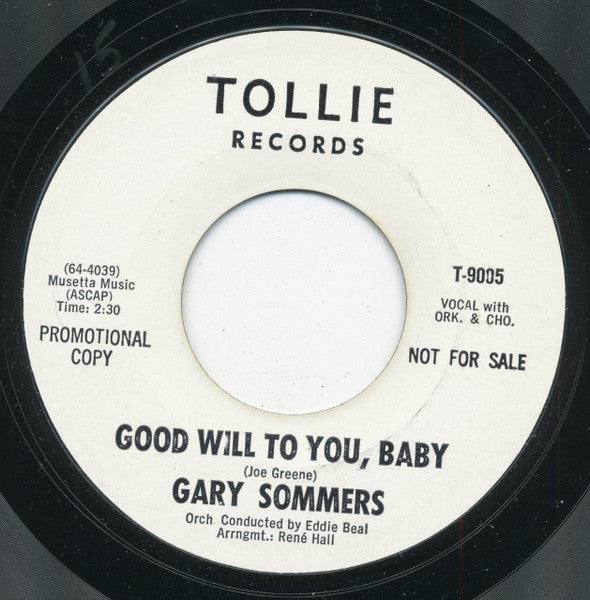 Gary Sommers (2) : Goodnight Sweetheart / Good Will To You, Baby (7", Promo)