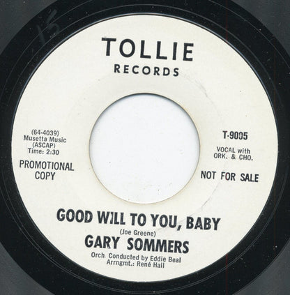 Gary Sommers (2) : Goodnight Sweetheart / Good Will To You, Baby (7", Promo)