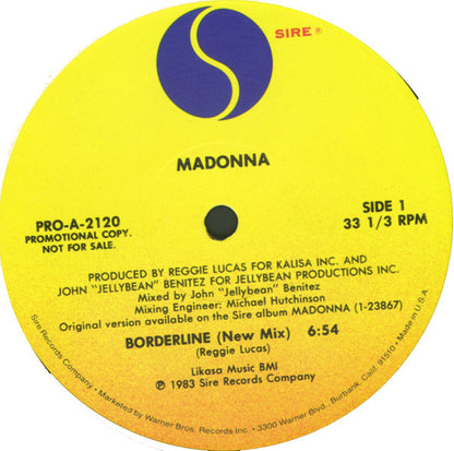 Madonna : Borderline (12", Promo)
