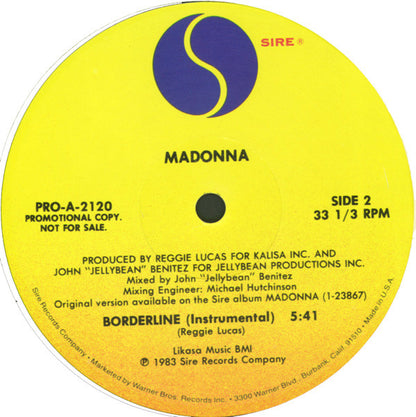 Madonna : Borderline (12", Promo)