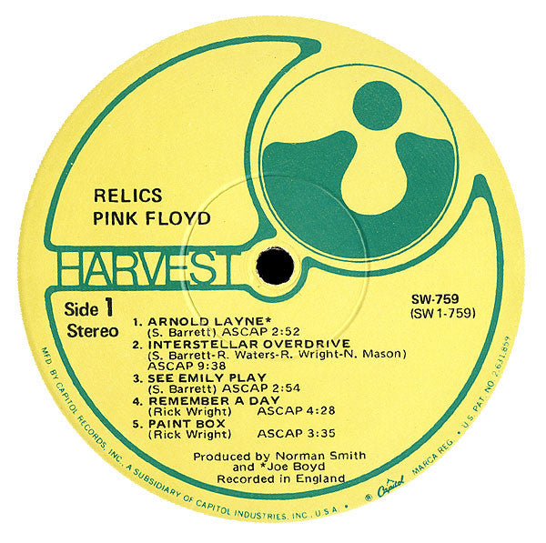 Pink Floyd : Relics - A Bizarre Collection Of Antiques & Curios (LP, Comp, RP, Win)