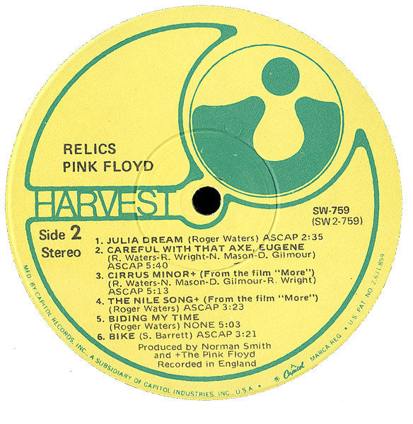 Pink Floyd : Relics - A Bizarre Collection Of Antiques & Curios (LP, Comp, RP, Win)