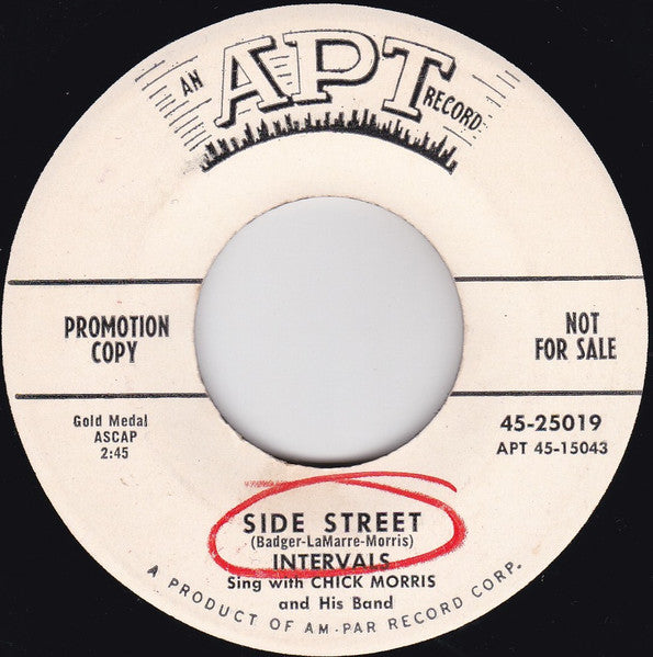 The Intervals (2) Sing With Chick Morris And His Band : Side Street (7", Single, Promo)