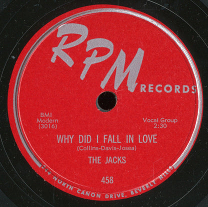 The Jacks : Why Did I Fall In Love / Sugar Baby (10")