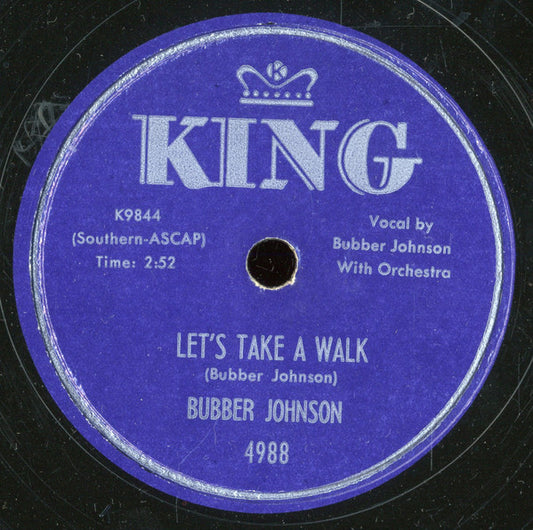 Bubber Johnson : Confidential / Let's Take A Walk (10", Single)