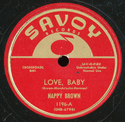 Nappy Brown : Love, Baby / Am I (10", Single)