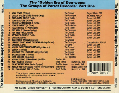Various : The Golden Era Of Doowops: The Groups Of Parrot Records Part One (CD, Comp)