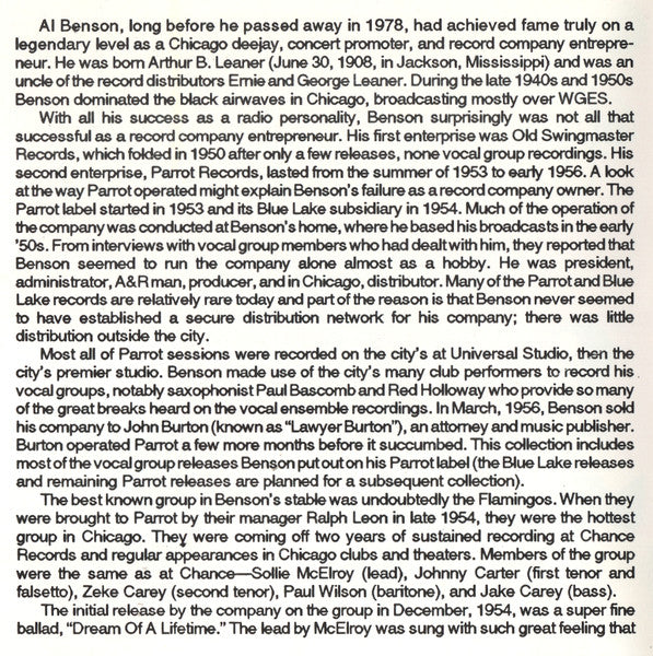 Various : The Golden Era Of Doowops: The Groups Of Parrot Records Part One (CD, Comp)