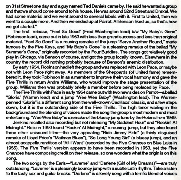 Various : The Golden Era Of Doowops: The Groups Of Parrot Records Part One (CD, Comp)