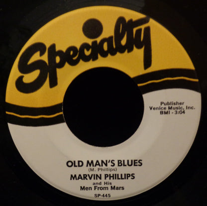 Marvin Phillips And His Men From Mars : Wine Woogie / Old Man's Blues  (7", RE)