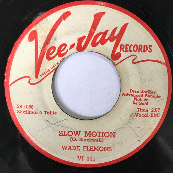 Wade Flemons : Slow Motion / Walking By The River (7", Single, Promo)