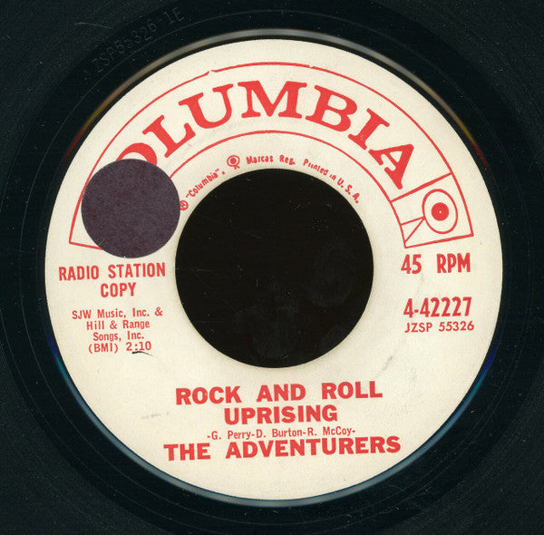 The Adventurers : Rock And Roll Uprising (7", Single, Promo)