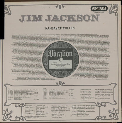 Jim Jackson (2) : Kansas City Blues (LP, Comp, RM)