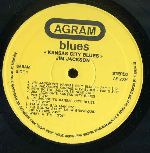 Jim Jackson (2) : Kansas City Blues (LP, Comp, RM)