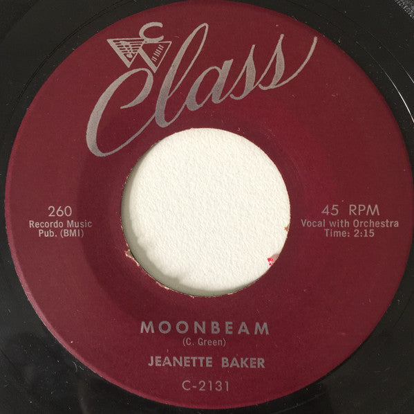 Jeanette Baker : Moonbeam / He Really Belongs To Me (7", Single)