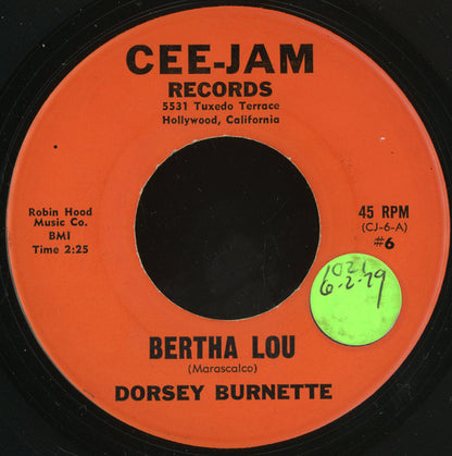 Dorsey Burnette /  The Burnette Brothers : Bertha Lou / Keep A Knockin'  (7", Single)