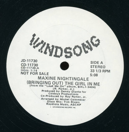 Maxine Nightingale : (Bringing Out) The Girl In Me / Hideaway (12", Promo)