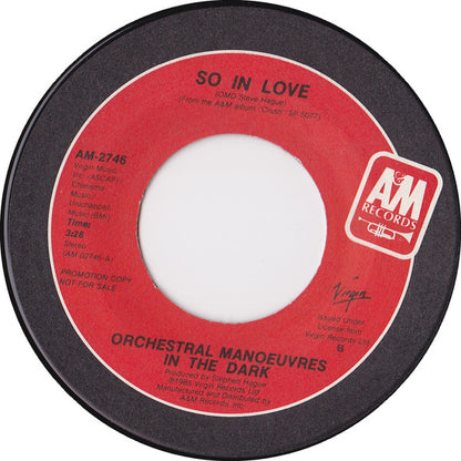 Orchestral Manoeuvres In The Dark : So In Love (7", Promo, B P)