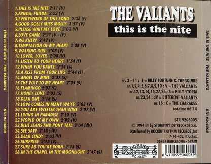 The Valiants : This Is The Night (CD, Comp)