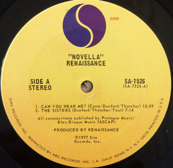 Renaissance (4) : Novella (LP, Album, Gat)