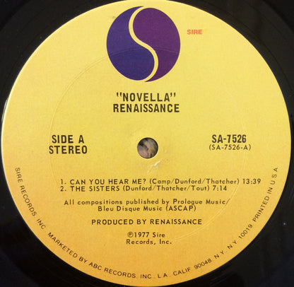 Renaissance (4) : Novella (LP, Album, Gat)