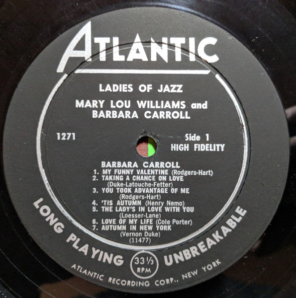 Mary Lou Williams, Barbara Carroll : Ladies of Jazz (LP, Comp, Mono)